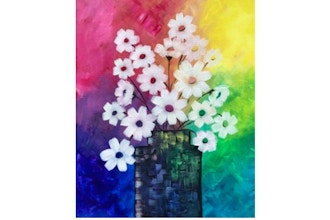 Paint Nite: Rainbow Daisy Bouquet (Ages 6+)